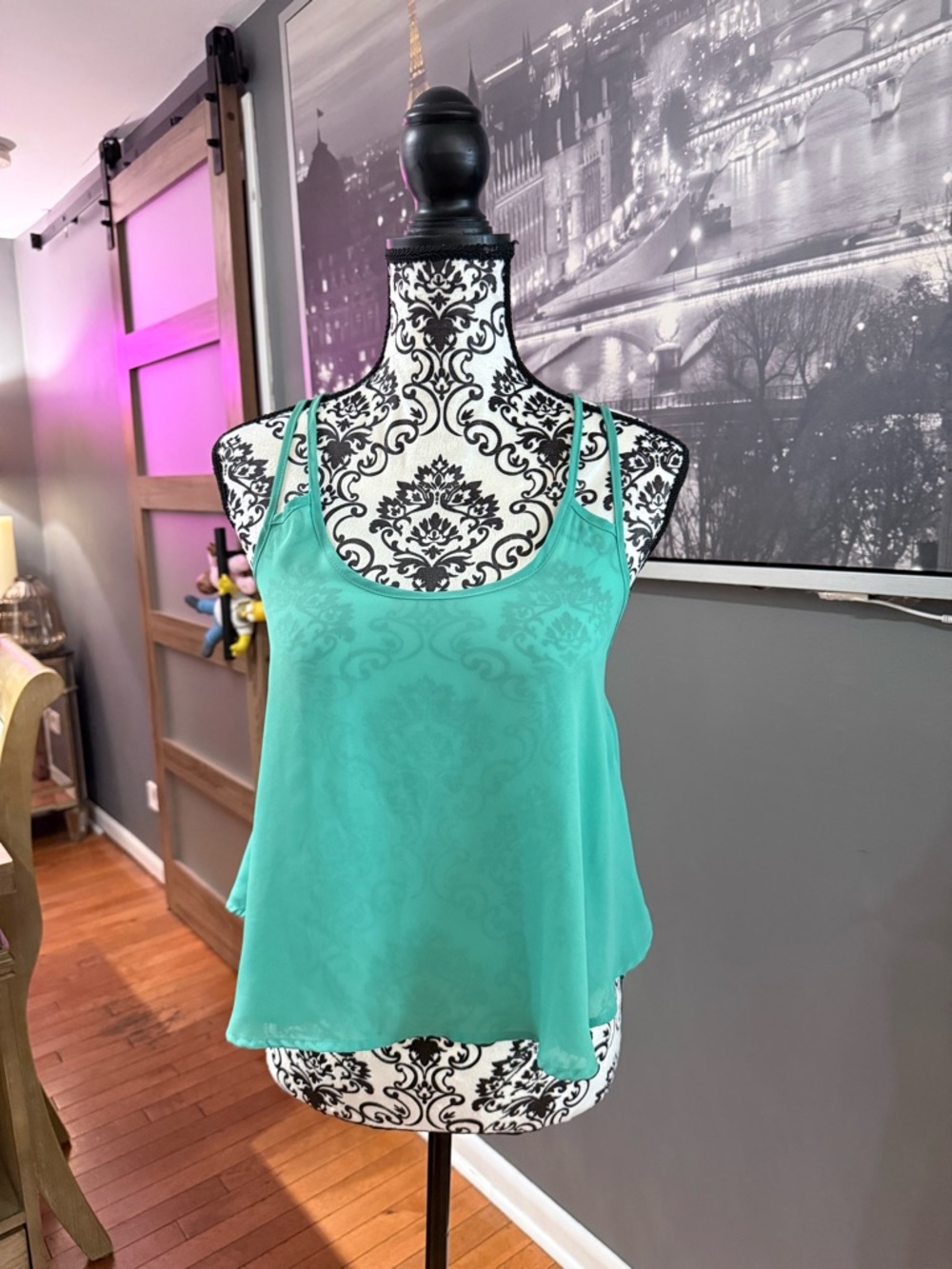 Rue21  green Double-Strap tank top